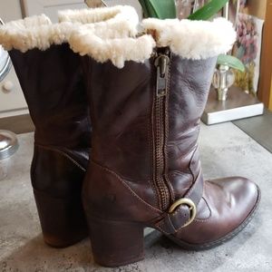 Born genuine shearling lined boots